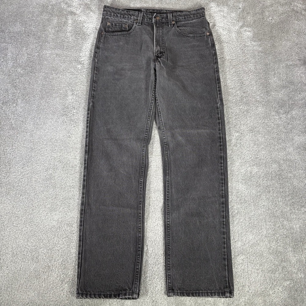 Vintage Levis 505 Jeans Mens 31x30 (Tag 33x30) Black Denim Faded Made In USA